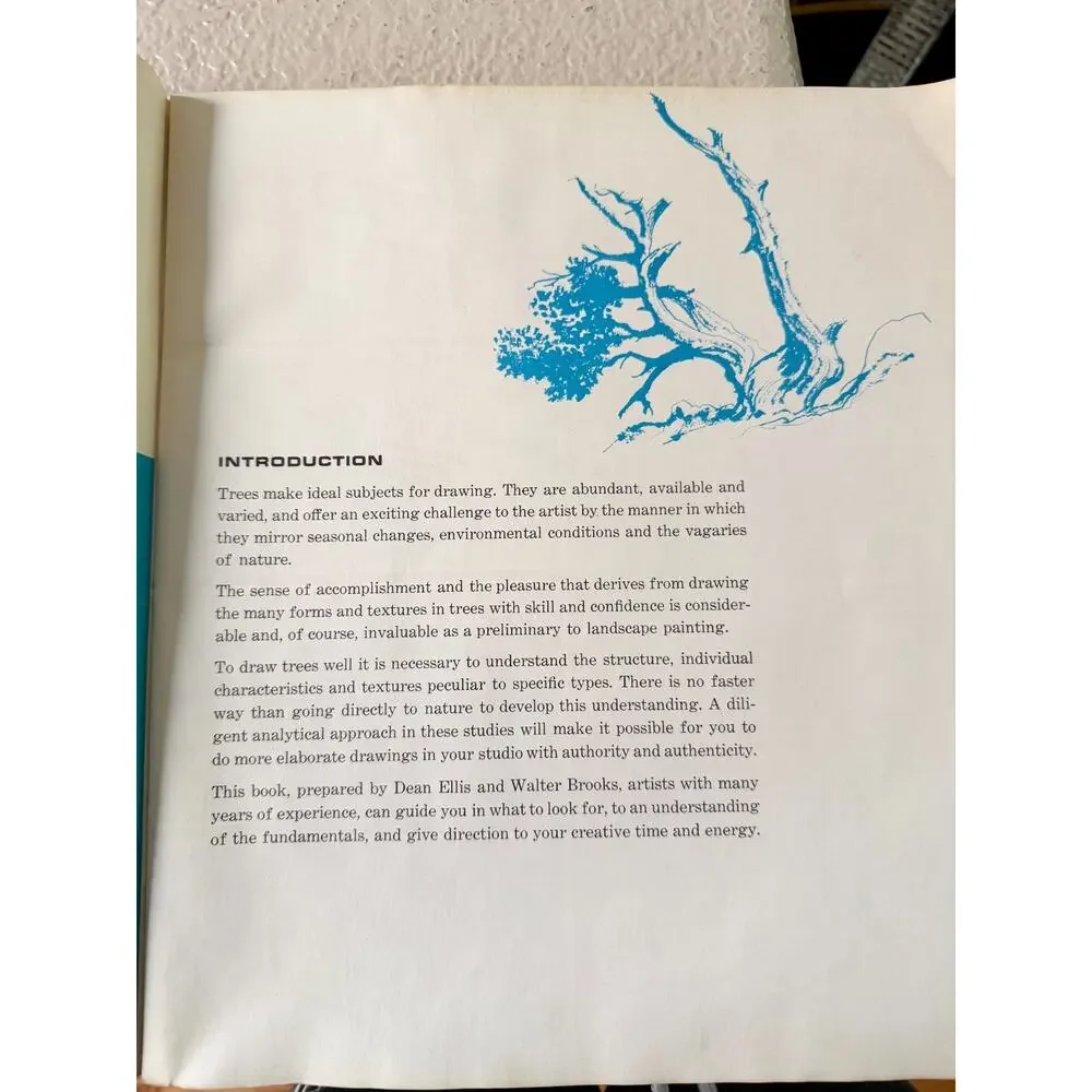 1966 The Art of Drawing Trees Grumbacher Library Vintage Art Book B-370